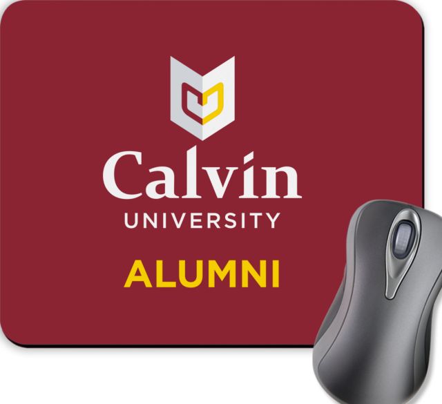 Calvin Univ Full Color Mousepad Alumni University Logo Vertical - ONLINE ONLY