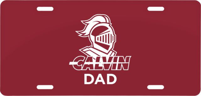 Calvin Univ License Plate Dad Knight Calvin - ONLINE ONLY