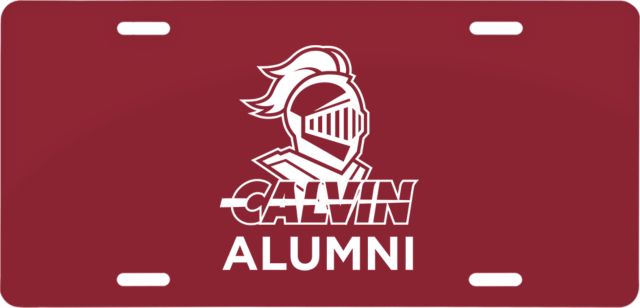 Calvin Univ License Plate Alumni Knight Calvin - ONLINE ONLY