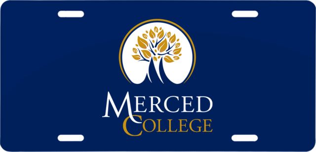 Merced College License Plate Primary Logo - ONLINE ONLY