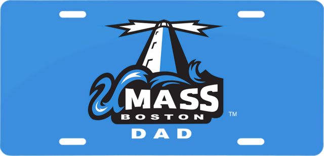 UMass Boston License Plate Dad - ONLINE ONLY