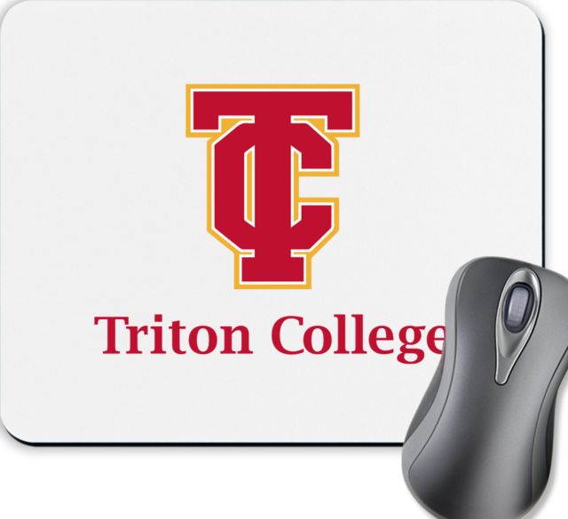 Triton Full Color Mousepad Triton College Primary Wordmark Stacked - ONLINE ONLY