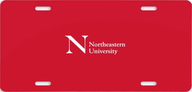 Northeastern License Plate Northeastern University N Wordmark - ONLINE ONLY