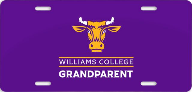 Williams College License Plate Grandparent Williams - ONLINE ONLY