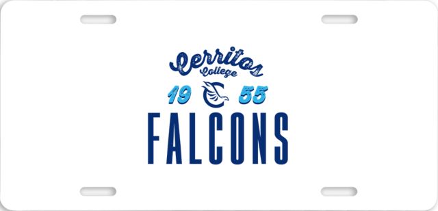 Cerritos College License Plate Cerritos College Falcons Est 1955 - ONLINE ONLY