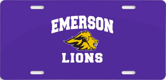 Emerson License Plate Emerson Lions w/ Mascot Mark - ONLINE ONLY