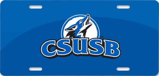 Cal State San Bernardino License Plate Primary Logo - ONLINE ONLY