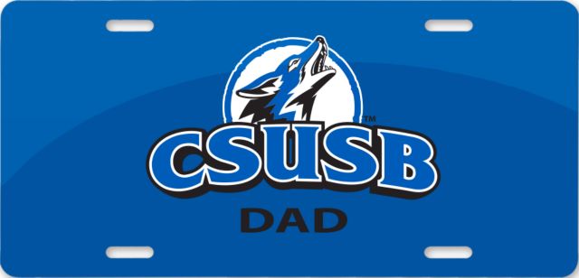Cal State San Bernardino License Plate Dad - ONLINE ONLY