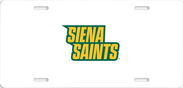 Siena License Plate Siena Saints Wordmark Staggered - ONLINE ONLY