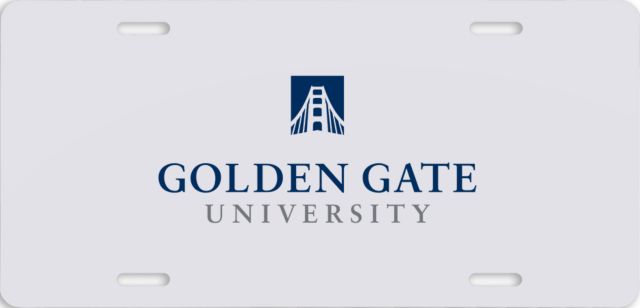 Golden Gate License Plate Golden Gate University Stacked - ONLINE ONLY