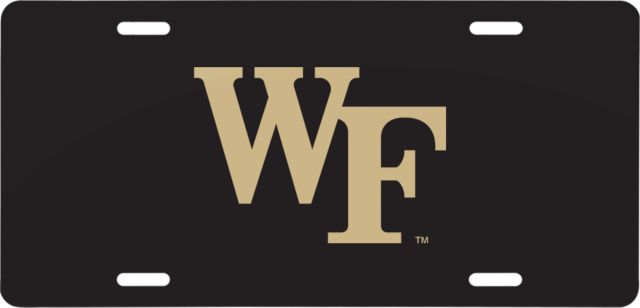 Wake Forest License Plate WF - ONLINE ONLY