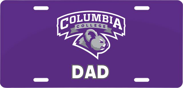 Columbia College (SC) License Plate Dad - ONLINE ONLY