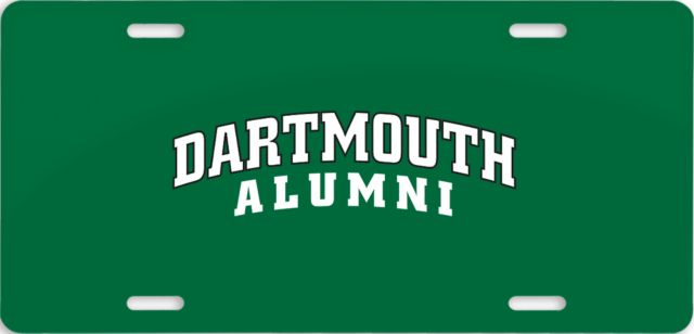 Dartmouth License Plate Alumni - ONLINE ONLY