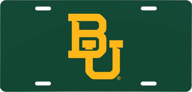 Baylor License Plate Interlocking BU - ONLINE ONLY