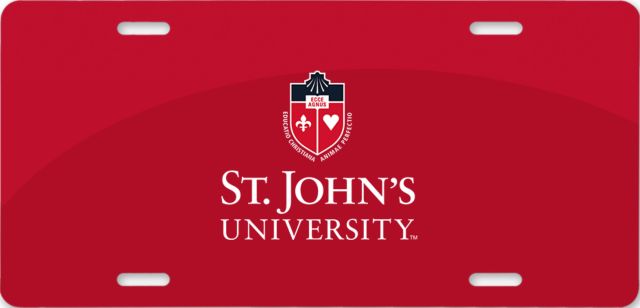 St. Johns License Plate University Mark Stacked - ONLINE ONLY