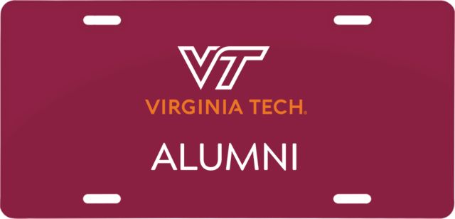 Virginia Tech License Plate Alumni - ONLINE ONLY