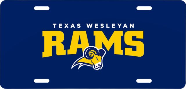 Texas Wesleyan License Plate Primary Mark - ONLINE ONLY