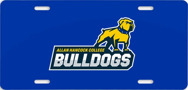 Allan Hancock License Plate Allan Hancock College Bulldogs with Mascot - ONLINE ONLY