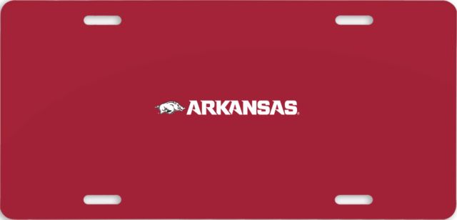 Arkansas License Plate Arkansas Razorbacks Wordmark