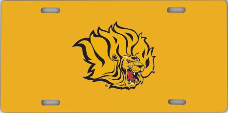 Arkansas Pine Bluff License Plate Golden Lion Head - ONLINE ONLY