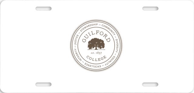 Guilford College License Plate Guilford College Full Emblem - ONLINE ONLY
