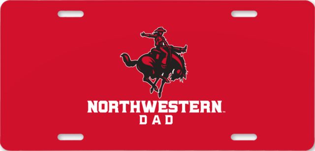 Northwestern OK License Plate Northwestern Dad - ONLINE ONLY