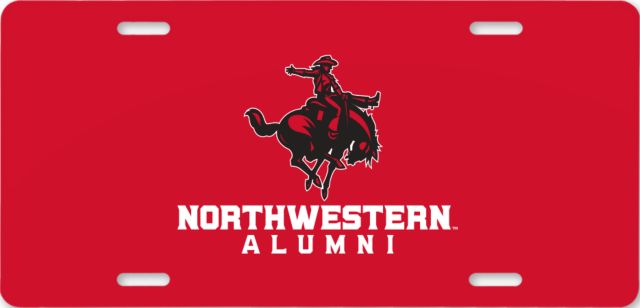 Northwestern OK License Plate Northwestern Alumni - ONLINE ONLY
