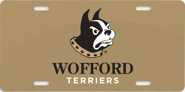 Wofford License Plate Wofford Terriers w/ Terrier - ONLINE ONLY