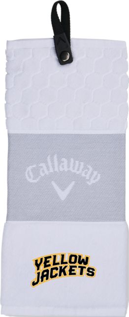 American International Callaway Trifold Towel Yellow Jackets Wordmark - ONLINE ONLY