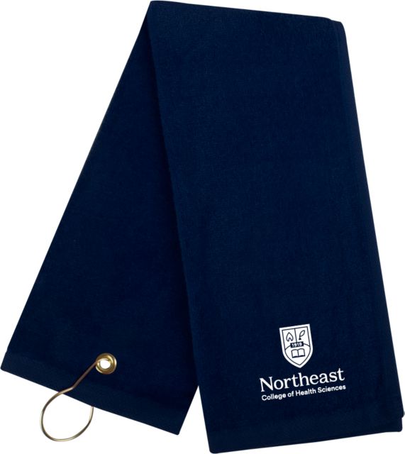 NE College of Health Golf Towel Northeast College Stacked - ONLINE ONLY