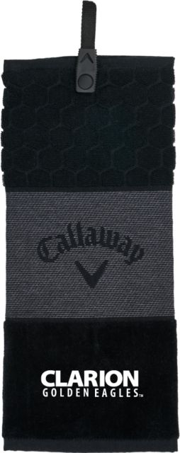 PennWest Clarion Callaway Trifold Towel Clarion Golden Eagles Wordmark - ONLINE ONLY