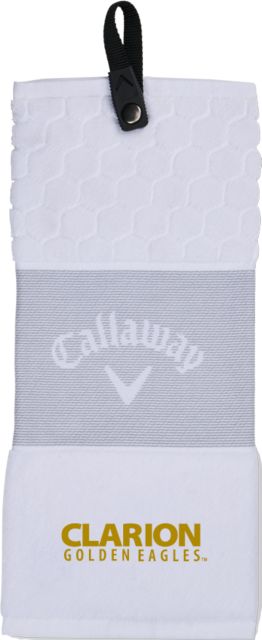 PennWest Clarion Callaway Trifold Towel Clarion Golden Eagles Wordmark - ONLINE ONLY