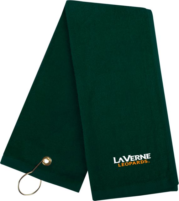 LaVerne Golf Towel University of La Verne  Leopards Wordmark Flat