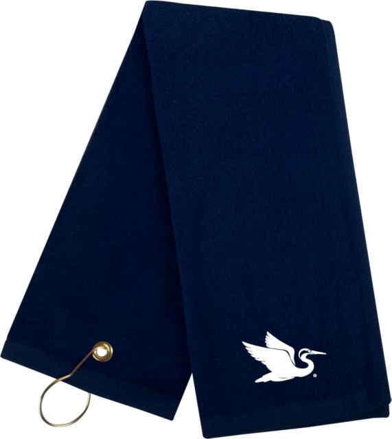 Everglades University Golf Towel Everglades University EgretA Mascot Trademark - ONLINE ONLY