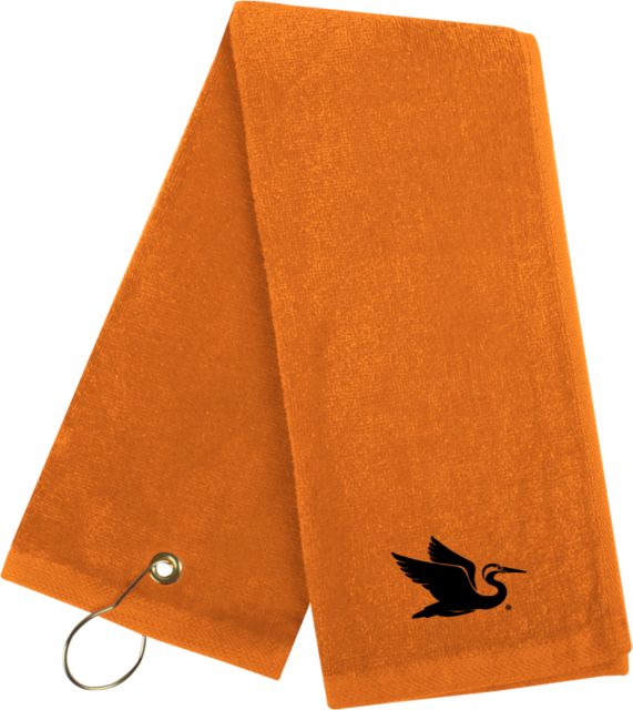 Everglades University Golf Towel Everglades University EgretA Mascot Trademark - ONLINE ONLY