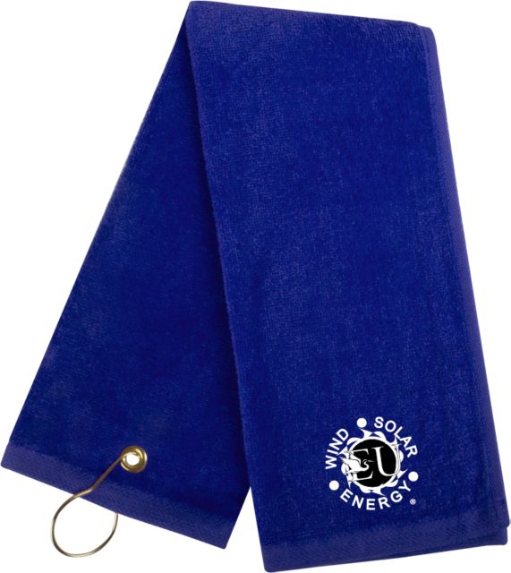 Everglades University Golf Towel Wind Solar EnergyA Trademark - ONLINE ONLY