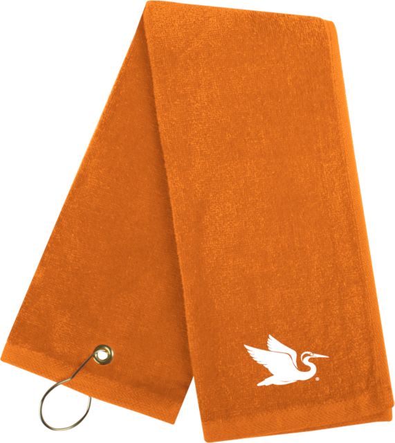 Everglades University Golf Towel Everglades University EgretA Mascot Trademark - ONLINE ONLY