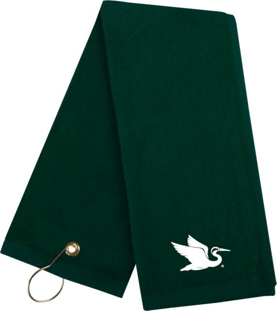 Everglades University Golf Towel Everglades University EgretA Mascot Trademark - ONLINE ONLY