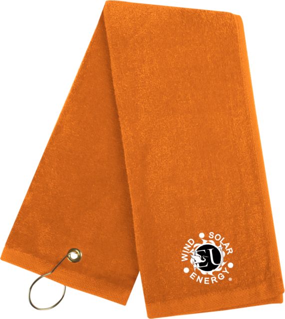 Everglades University Golf Towel Wind Solar EnergyA Trademark - ONLINE ONLY