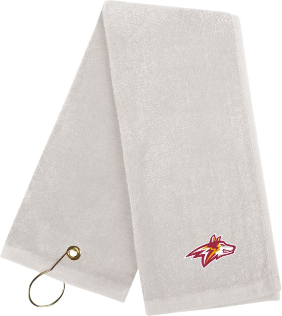 Alvernia Golf Towel Golden Wolf Head - ONLINE ONLY