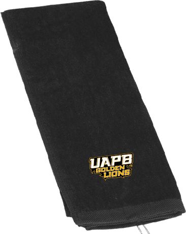 Arkansas Pine Bluff Golf Towel UAPB Golden Lions Stacked - ONLINE ONLY