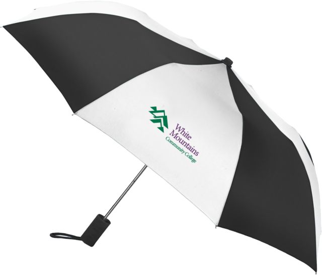 White Mountains 42 Inch Slim Stick Umbrella Mountains Community College Logo - ONLINE ONLY