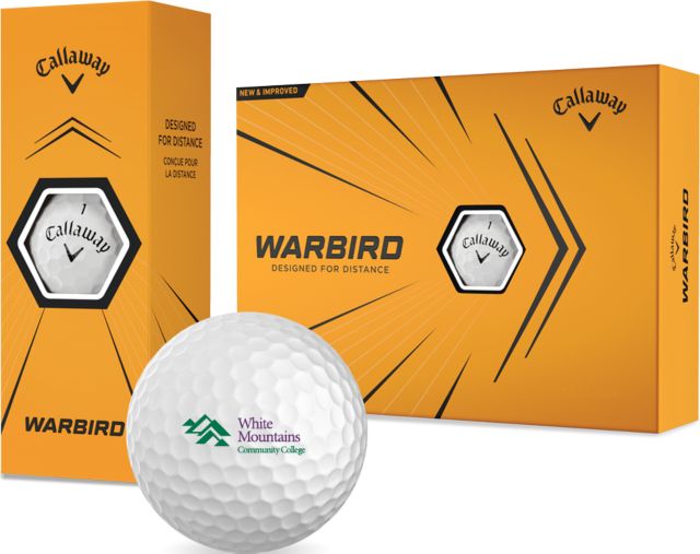 White Mountains Callaway Warbird Golf Balls 12/pkg Mountains Community College Logo - ONLINE ONLY