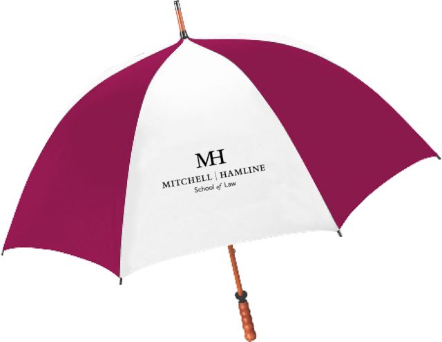 Mitchell Hamline 62 Inch Cardinal/White Umbrella Mitchell Hamline School of Law - ONLINE ONLY