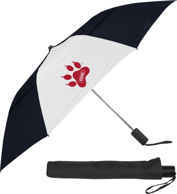 CCAC 42 Inch Slim Stick Vented Umbrella Paw Print Embroidery - ONLINE ONLY