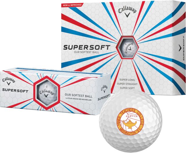 District of Columbia Callaway Supersoft Golf Balls 12/pkg Miner Teachers College Crest - ONLINE ONLY