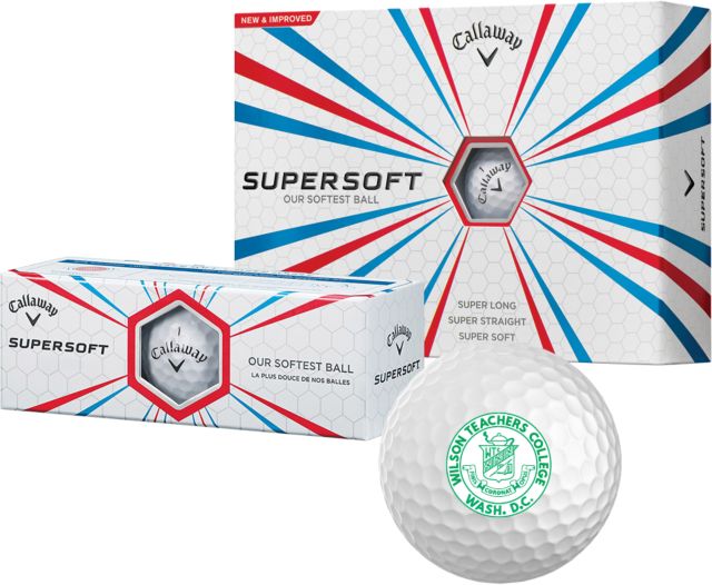 District of Columbia Callaway Supersoft Golf Balls 12/pkg Wilson Teachers College Crest - ONLINE ONLY