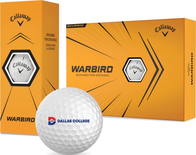 Dallas College Callaway Warbird Golf Balls 12/pkg Flat Wordmark - ONLINE ONLY