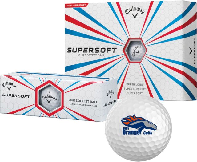 SUNY County CC Callaway Supersoft Golf Balls 12/pkg Primary Logo - ONLINE ONLY