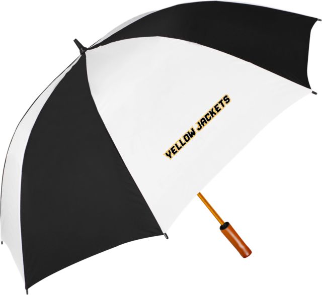 American International 64 Inch Umbrella Yellow Jackets Wordmark Flat - ONLINE ONLY